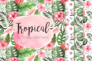 15 Watercolor Tropical Patterns Set: Your Creative Escape