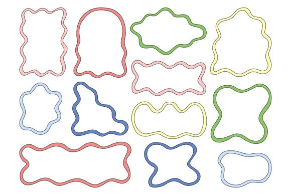 Abstract Wavy Frame Border Bundle Set: A Creative Toolkit
