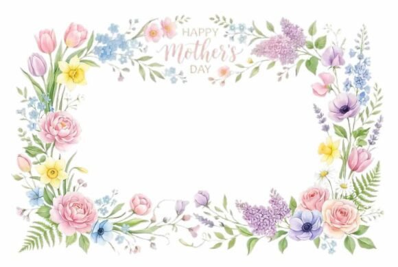 Botanical Border Frame Spring Mother's: A Designer's Guide