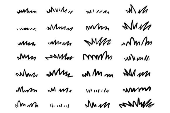 Bring Nature to Life: The Grass Doodle Set Hand Drawn Line Art SVG