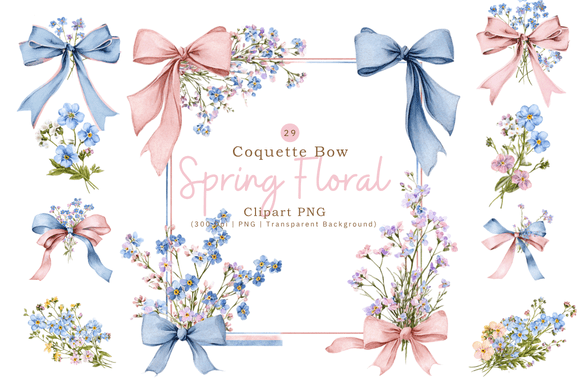 Coquette Bow & Spring Floral Clipart: A Designer's Guide