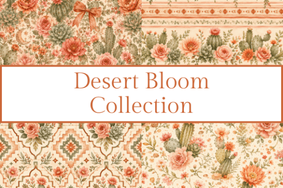 Desert Bloom Watercolor Clipart: Infusing Southwest Charm