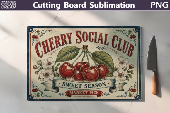 Designing with Vintage Cherry Social Art: A Farmhouse Fruit Sign Style