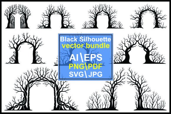Enchant Your Designs with Silhouette Tree Arches
