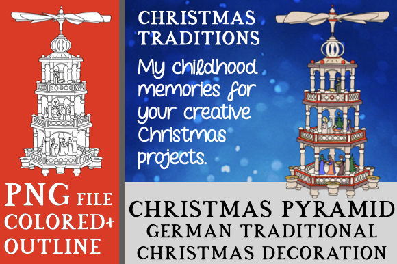 German Christmas Pyramid Clipart: Elevate Your Festive Designs