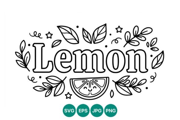 Lemon Line Art with Smiling Slice: A Fresh Take on Playful Design