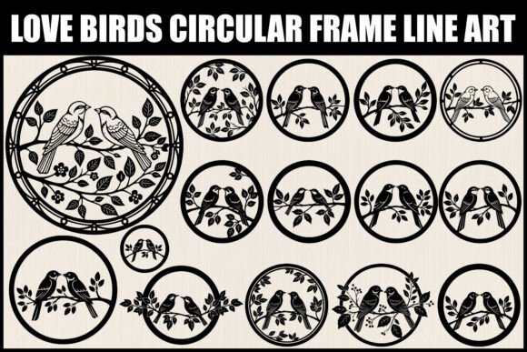 Love Birds Circular Frame Line Art: A Designer's Guide