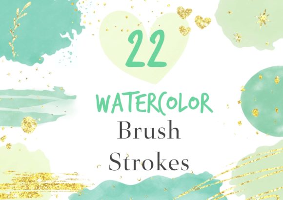 Lucky Green Watercolor Splotches Clipart: A Designer's Toolkit