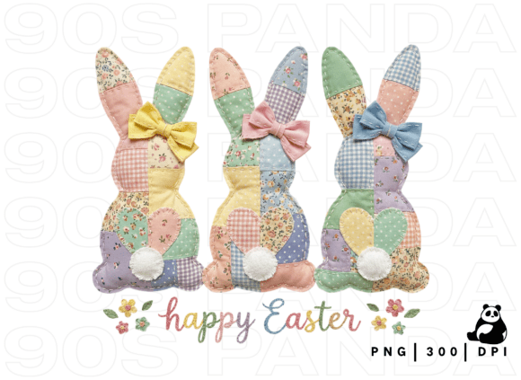 Patchwork Bunny Appliqué Design: A Charming Asset