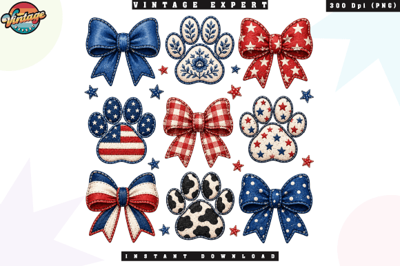 Patriotic Bow and Paw Bundle: A Designer's Guide