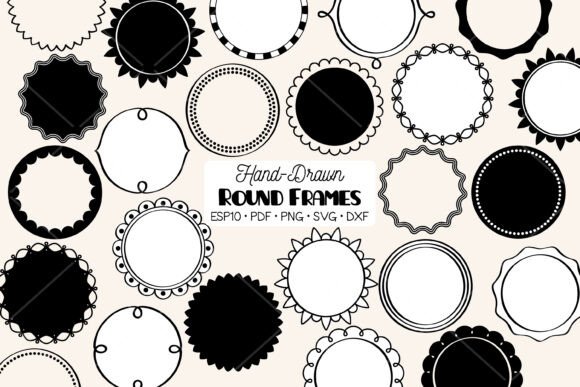 Round Frames: Hand Drawn Circle Borders for Every Project
