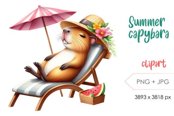 Summer Relax Capybara PNG Sublimation: Your Ticket to Effortless Design Charm