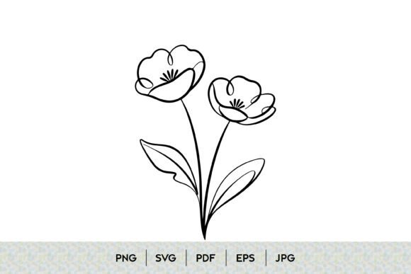 The Enduring Charm of Minimal Flower Duo Line Art Design