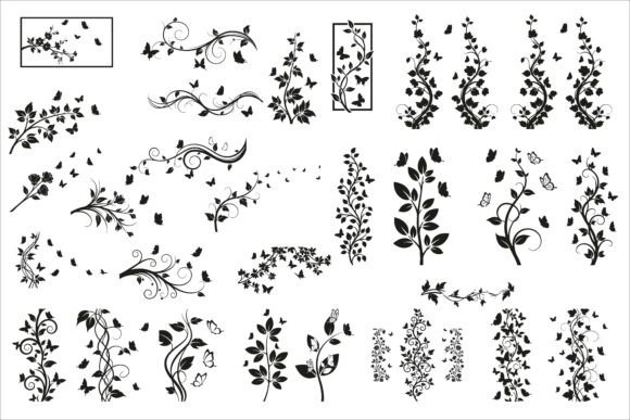 The Timeless Appeal of Vertical Floral Vine Silhouettes