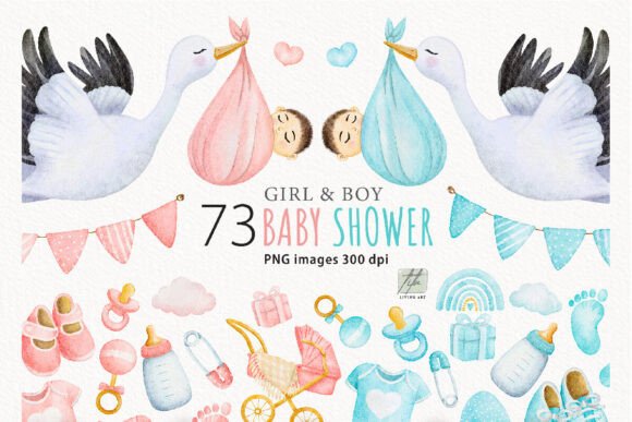 Watercolor Baby Shower: A Designer's Guide to Soft, Whimsical Graphics