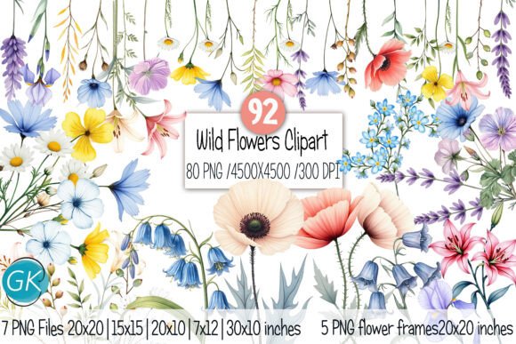 Wild Flowers Spring Flowers Png Clipart for Designers